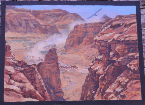 Mural in Rawlins, WY, on the GDMBR.